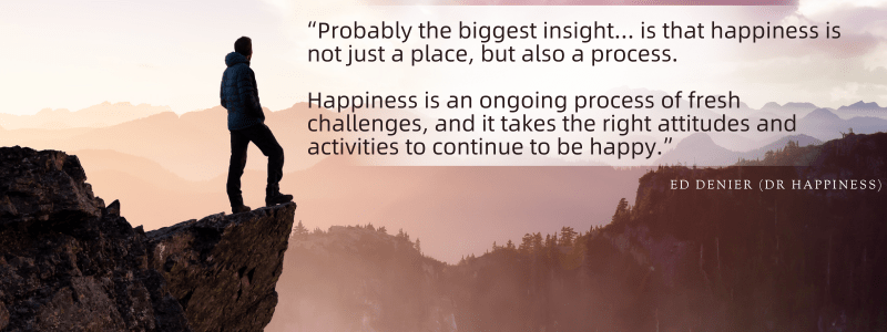 Psychology Sunshine Coast shares Ed Denier (Dr Happiness) quote
